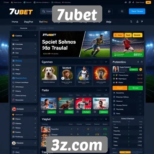 Explorando a interface do site 7ubet