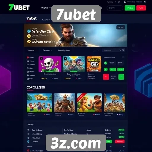 Análise da interface do usuário do site 7ubet